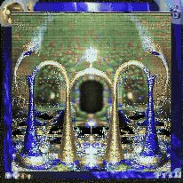 underangle glowing temple